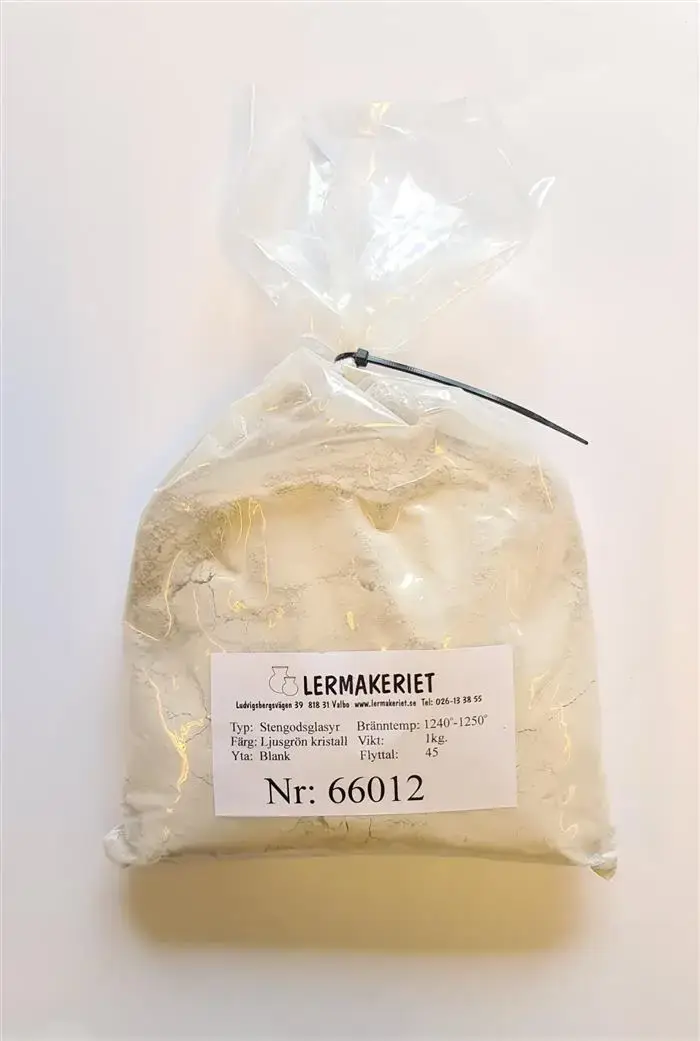 66012 Ljusgrön kristall, blank glasyr 1kg - Bild 2