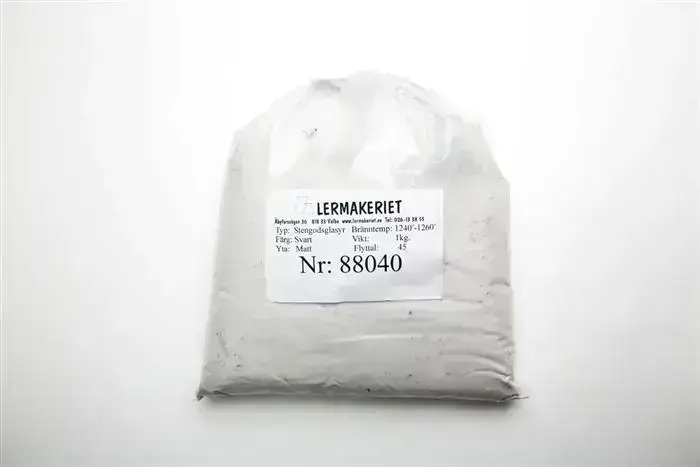 88040 Svart, matt glasyr 1kg - Bild 2